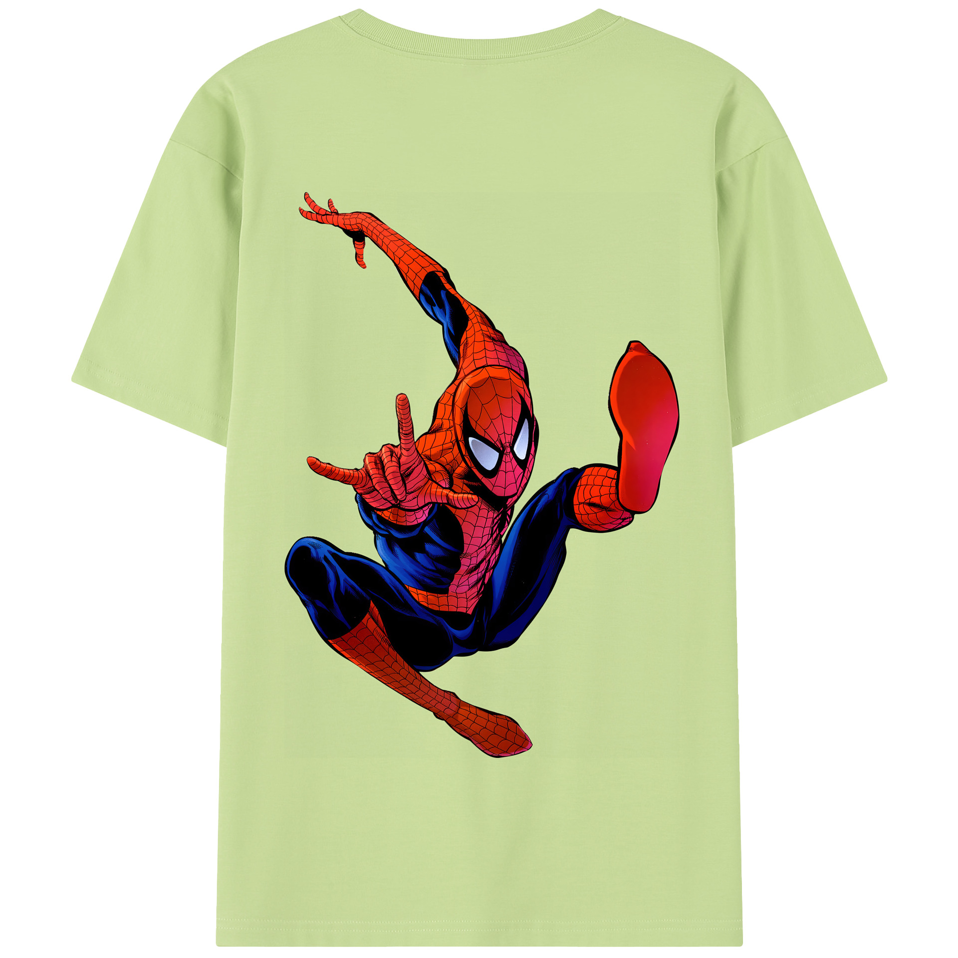 （画像用） Spider Man スパイダーマン 綿100％半袖Tシャツ（背面プリント）